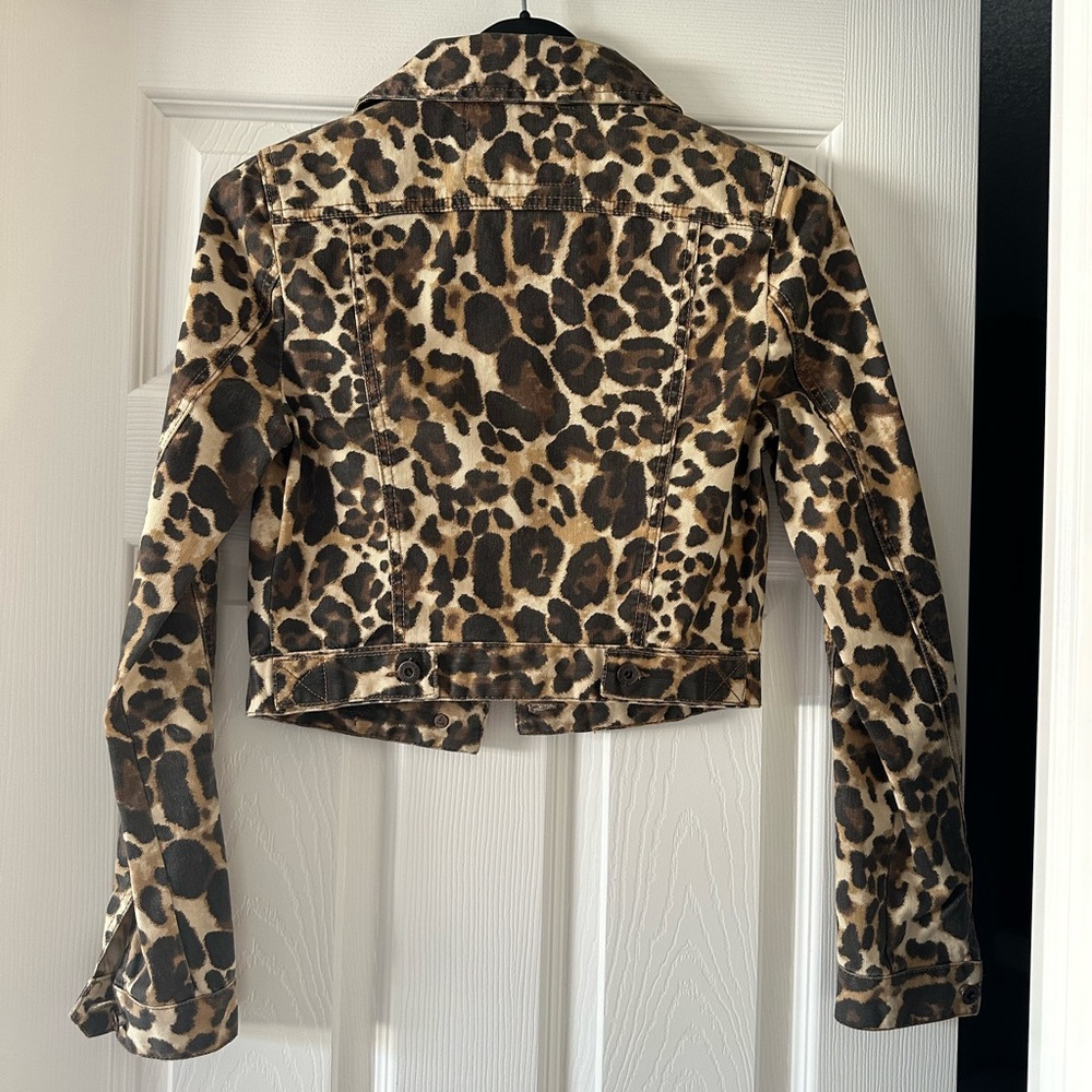Guess Leopard Jean Jacket - Picture 2 of 8